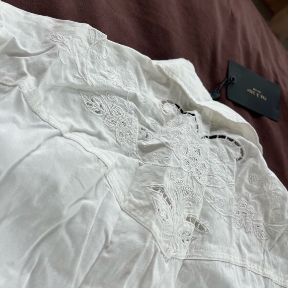 rag & bone White Embroidered Button-Up Romper - Picture 13 of 16